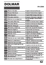 Makita DOLMAR FH-2500 Original Instruction Manual preview