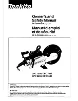 Makita DPC 7000 Owner'S And Safety Manual preview