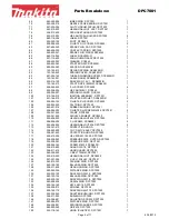 Предварительный просмотр 9 страницы Makita DPC 7001 Parts Breakdown