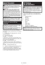 Preview for 20 page of Makita DSP601ZJU Instruction Manual