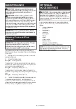 Preview for 20 page of Makita DSP601ZJU2 Instruction Manual