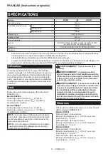 Preview for 21 page of Makita DSP601ZJU2 Instruction Manual