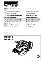 Preview for 1 page of Makita DSS610RMJ Instruction Manual