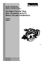 Preview for 1 page of Makita DSS611Z Instruction Manual