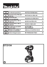 Preview for 1 page of Makita DTD154Z Instruction Manual