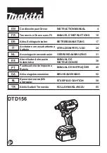 Makita DTD156ZJ Instruction Manual preview