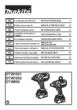 Preview for 1 page of Makita DTW1001ZJ Instruction Manual