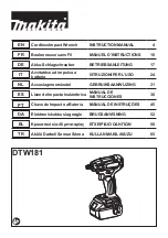Preview for 1 page of Makita DTW181RGJ Instruction Manual
