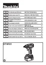 Preview for 1 page of Makita DTW181ZJ Instruction Manual