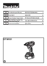 Preview for 1 page of Makita DTW181ZK Instruction Manual