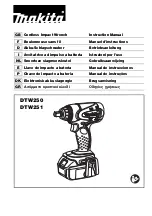 Makita DTW251ZJ Instruction Manual preview