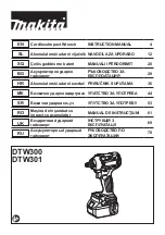 Preview for 1 page of Makita DTW301Z Instruction Manual