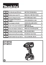 Preview for 1 page of Makita DTW701ZJ Instruction Manual