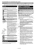 Preview for 9 page of Makita DUC101Z Instruction Manual