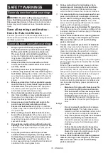 Preview for 10 page of Makita DUC101Z01 Instruction Manual