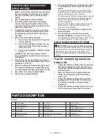 Preview for 12 page of Makita DUC254 Instruction Manual