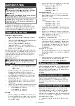 Preview for 17 page of Makita DUC254CZ Instruction Manual