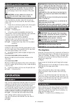 Preview for 16 page of Makita DUC356PT4BX Instruction Manual