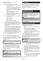 Preview for 15 page of Makita DUC400 Instruction Manual