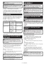 Preview for 15 page of Makita DUM604Z Instruction Manual