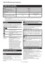 Preview for 63 page of Makita DUP361Z Instruction Manual