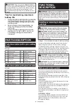 Предварительный просмотр 12 страницы Makita DUR181Z Instruction Manual