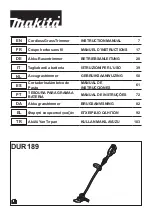 Preview for 1 page of Makita DUR189Z Manual
