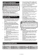 Preview for 8 page of Makita DUX60Z Instruction Manual