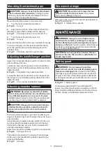 Preview for 11 page of Makita DUX60Z Instruction Manual