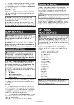 Preview for 13 page of Makita DVC260 Instruction Manual