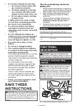 Предварительный просмотр 4 страницы Makita DVC260ZX Instruction Manual