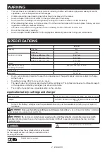 Preview for 2 page of Makita DVC261ZX12 Instruction Manual