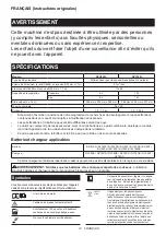 Предварительный просмотр 14 страницы Makita DVC865L Instruction Manual