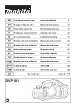 Preview for 1 page of Makita DVP181 Instruction Manual