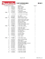 Preview for 14 page of Makita EM4251 Parts Breakdown