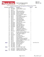 Preview for 15 page of Makita EM4251CA Parts Breakdown