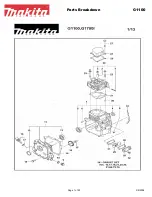 Preview for 1 page of Makita G1100 Parts Breakdown