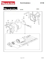 Preview for 5 page of Makita G1100 Parts Breakdown