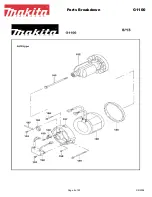 Preview for 8 page of Makita G1100 Parts Breakdown