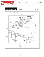 Preview for 10 page of Makita G1100 Parts Breakdown