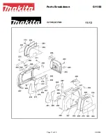 Preview for 11 page of Makita G1100 Parts Breakdown