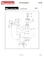 Preview for 12 page of Makita G1100 Parts Breakdown