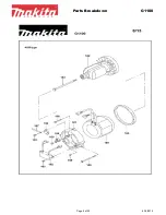 Предварительный просмотр 8 страницы Makita G1700I Parts Breakdown