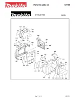 Предварительный просмотр 11 страницы Makita G1700I Parts Breakdown