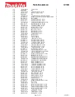 Предварительный просмотр 18 страницы Makita G1700I Parts Breakdown