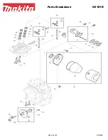 Предварительный просмотр 8 страницы Makita G6101R Parts Breakdown