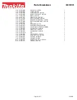 Preview for 22 page of Makita G6101R Parts Breakdown