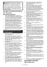 Предварительный просмотр 128 страницы Makita GA029GZ Instruction Manual