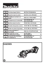 Preview for 1 page of Makita GA036GZ Instruction Manual