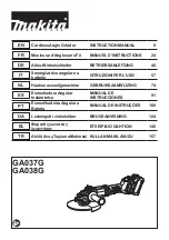 Makita GA037G Instruction Manual предпросмотр